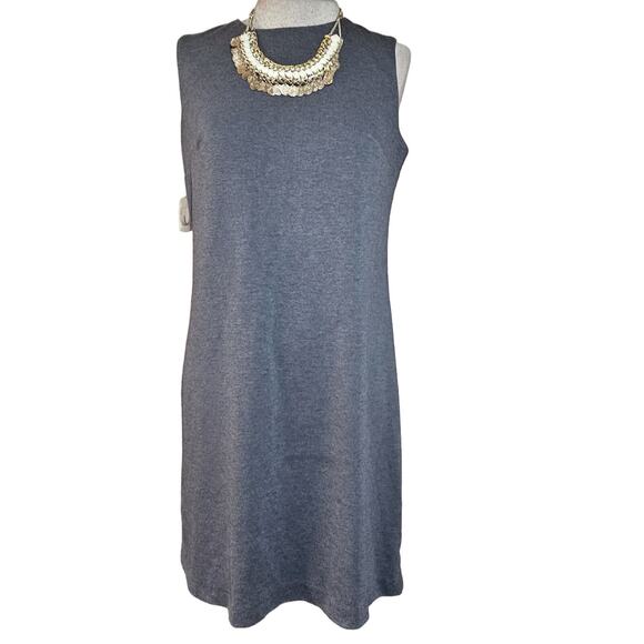 Calvin Klein Grey Sleeveless Shift Dress Size 6 - Picture 1 of 4
